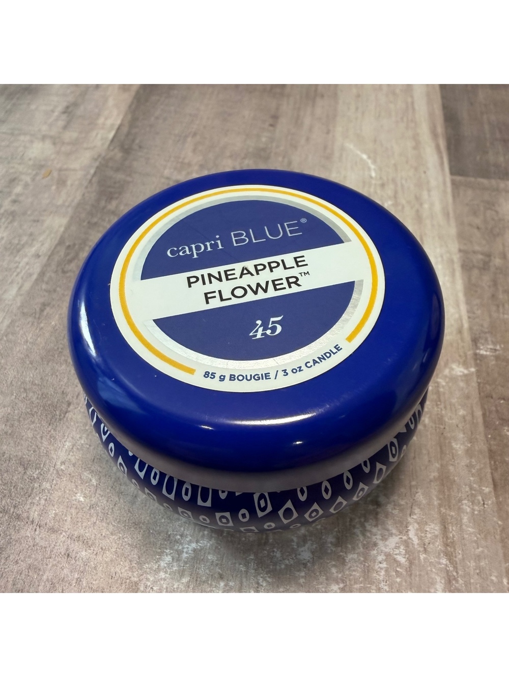 Capri Blue 3 oz Candle PINEAPPLE FLOWER 45 Small Tin Candle 85g/ 3oz